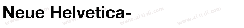 Neue Helvetica字体转换
